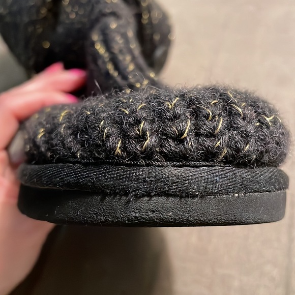 UGG Classic Cardy Knit Gold & Black Sweater Boots Size 6 - Picture 11 of 11